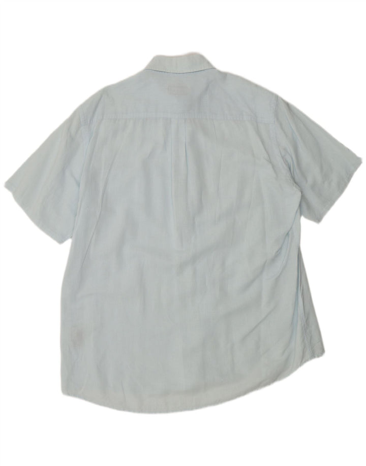 Kappa Mens Short Sleeve Shirt 2XL Blue Linen