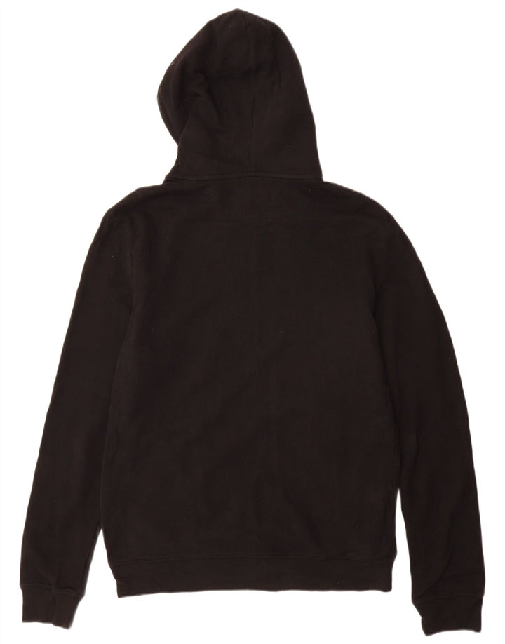 All Saints Mens Zip Hoodie Sweater Medium Black Cotton