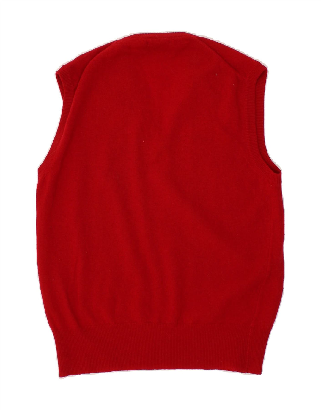 BENETTON Womens Vest Tank Top IT 48 XL Red Lambswool Vintage Benetton and Second-Hand Benetton from Messina Hembry 