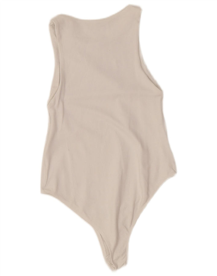 Zara Womens Sleeveless Bodysuit UK 12 Medium White