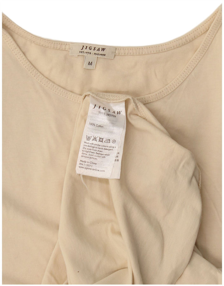 Jigsaw Womens Vest Top UK 14 Medium Beige Cotton