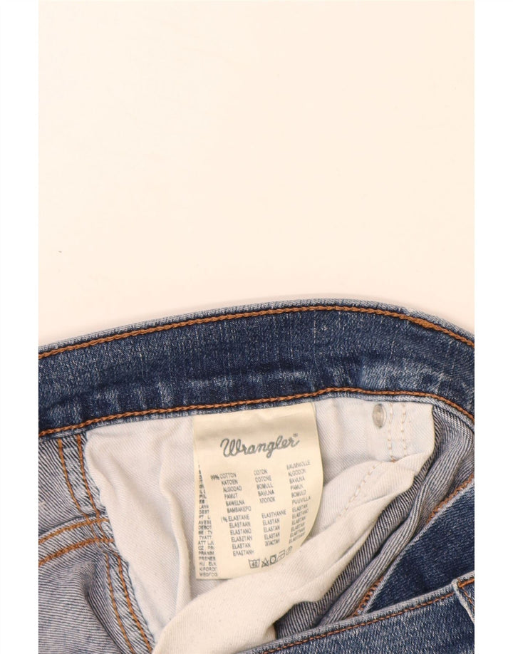 WRANGLER Womens Crank Straight Jeans W36 L32 Blue Cotton