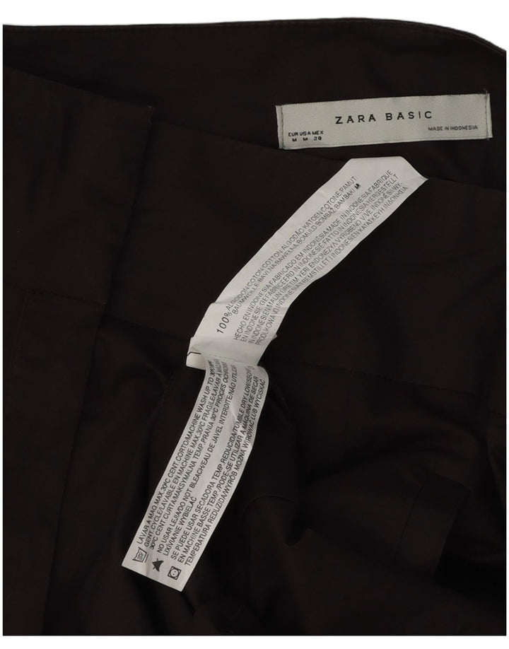 ZARA Womens A-Line Skirt Medium W30 Black Cotton