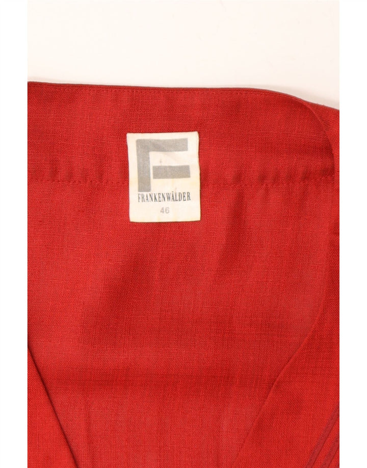 VINTAGE Womens Short Sleeve Shirt Blouse EU 46 XL Red Polyester Vintage Vintage and Second-Hand Vintage from Messina Hembry 
