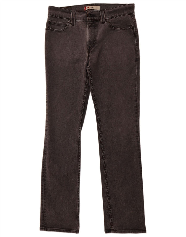 LEVI'S Womens 511 Slim Jeans W36 L34 Grey Cotton
