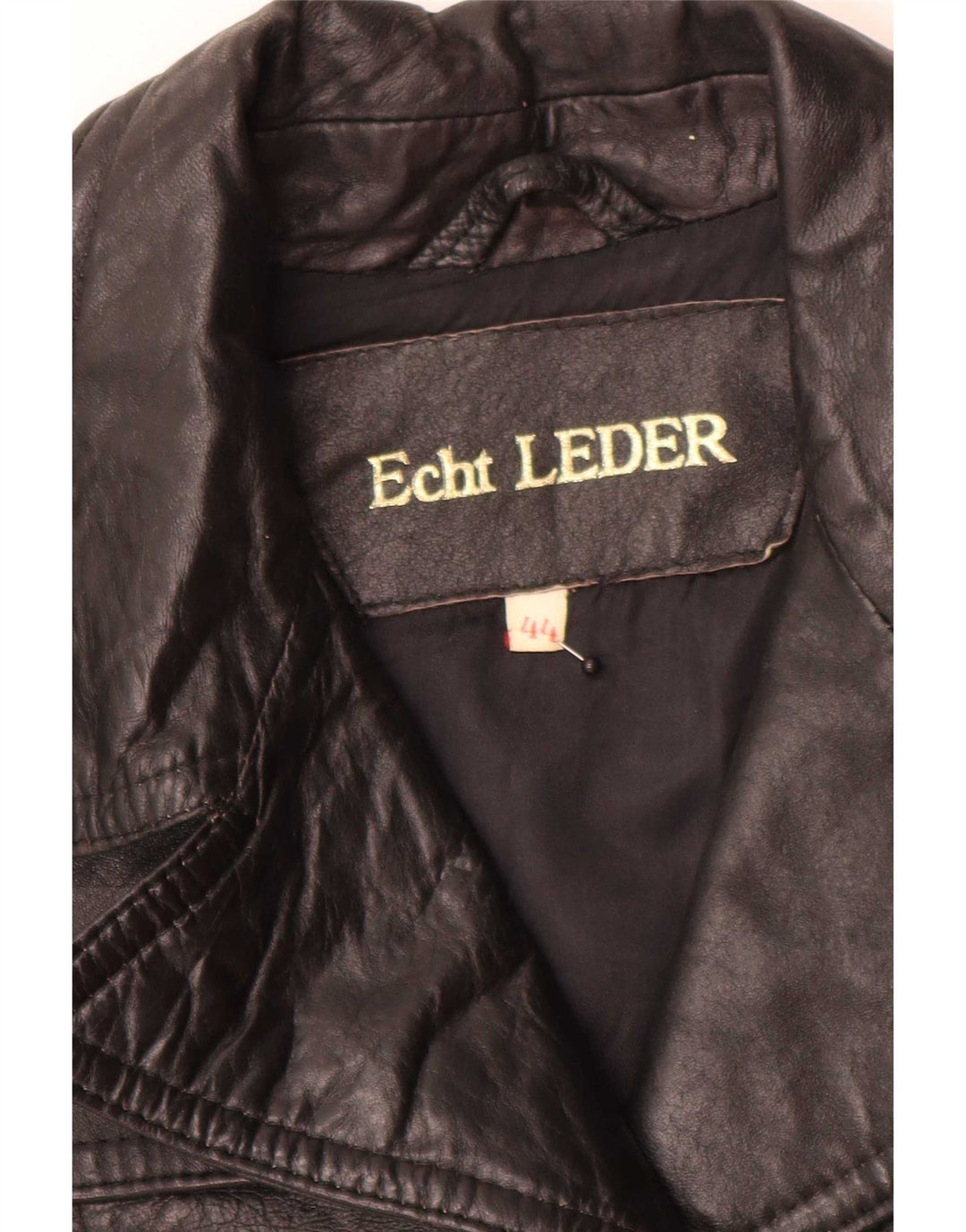Vintage Womens 3 Button Leather Blazer Jacket IT 44 Medium Black