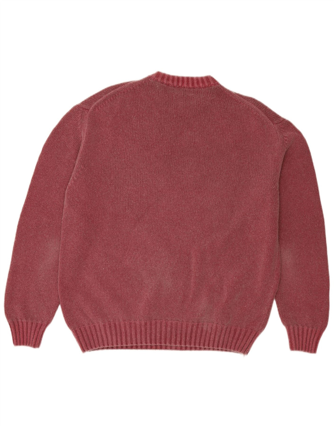 Tailor & Son Mens Crew Neck Jumper Sweater 2XL Red Wool