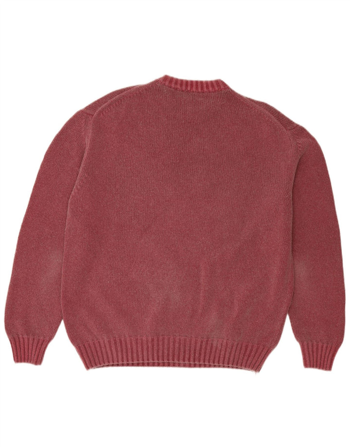 Tailor & Son Mens Crew Neck Jumper Sweater 2XL Red Wool