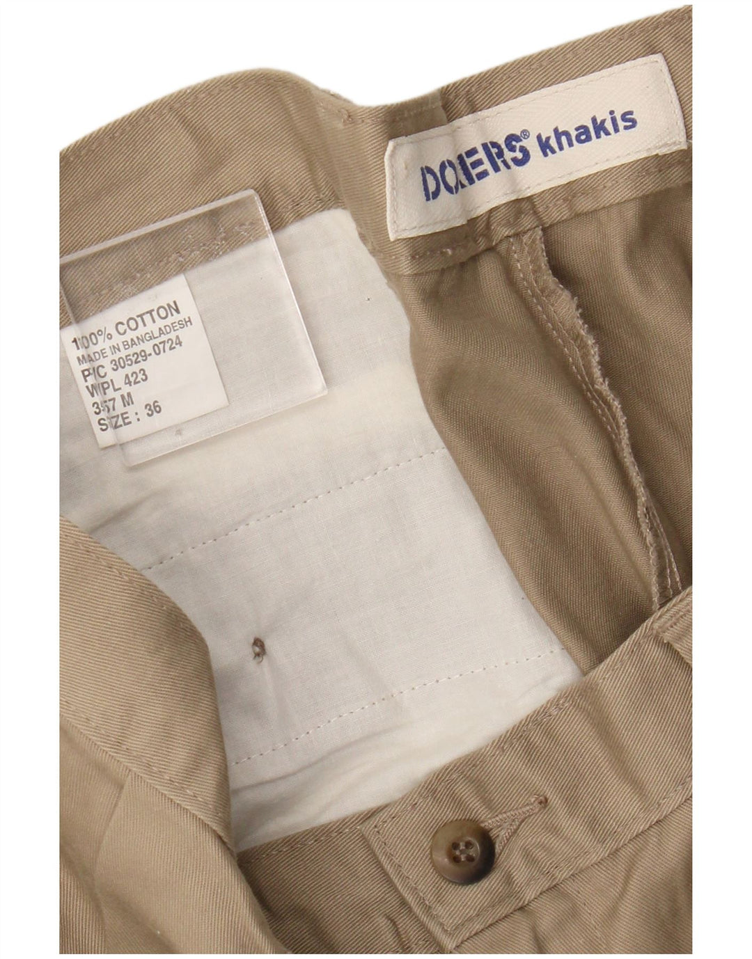 DOCKERS Mens Khakis Pegged Chino Shorts W36 Large  Beige Cotton