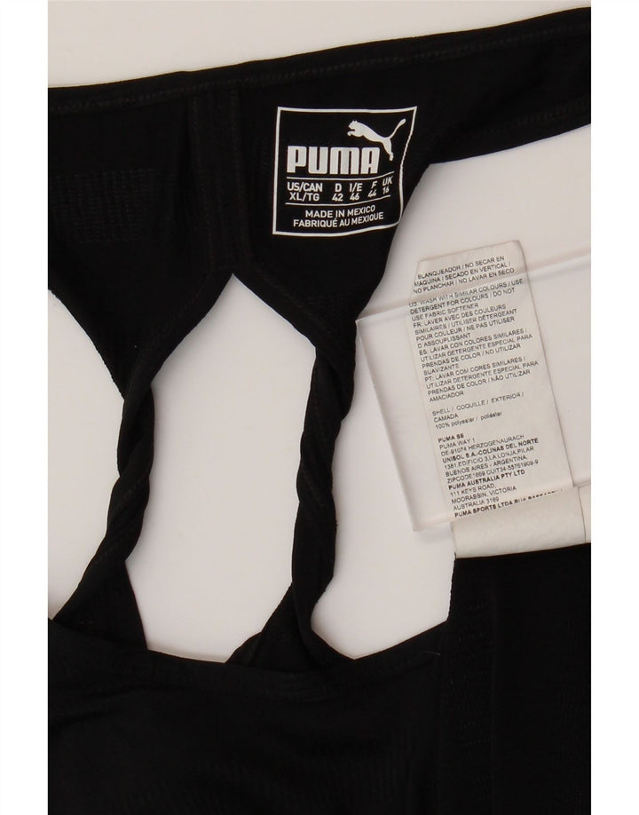 PUMA Womens Graphic Vest Top UK 16 Large  Black Polyester