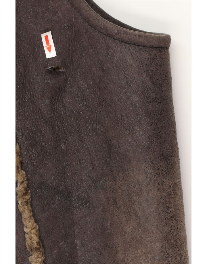 Closed Mens Shearling Gilet XL Brown