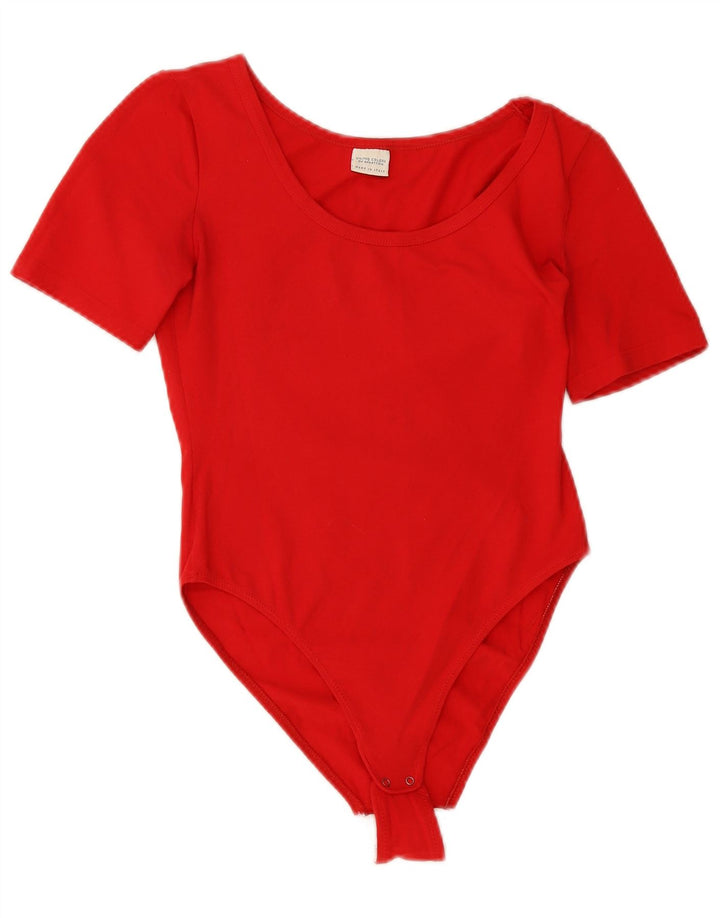 Benetton Womens Bodysuit UK 8 Small Red