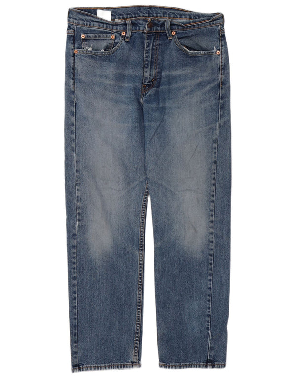 Levi's Mens 505 Regular Straight Jeans W34 L30 Blue Cotton