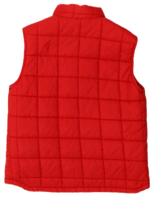 Benetton Girls Padded Gilet 11-12 Years XL Red Polyamide