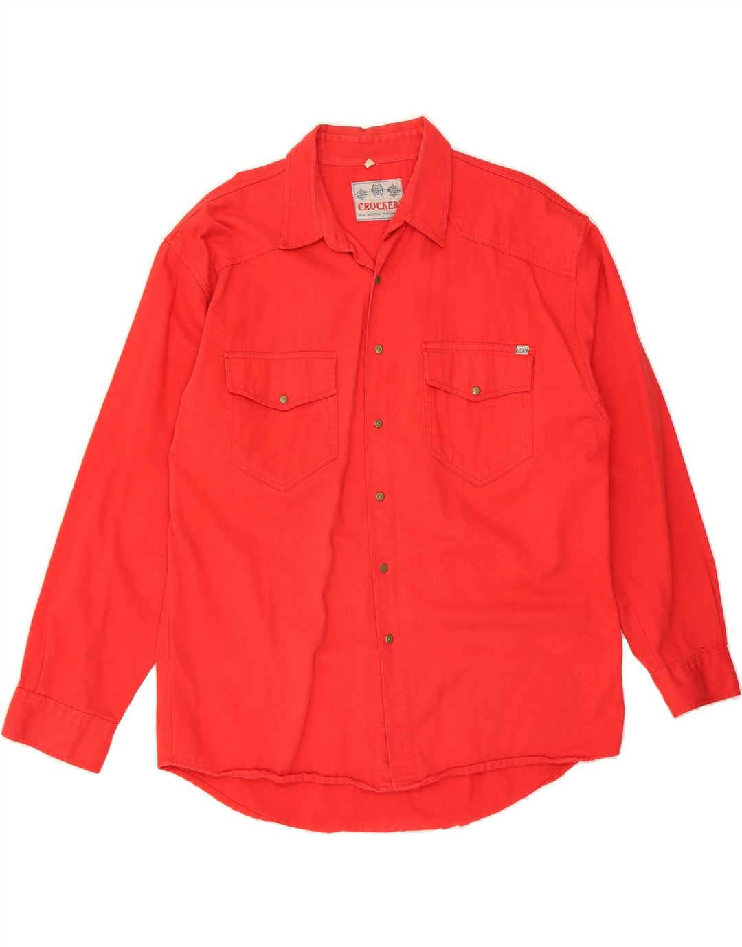 CROCKER Mens Shirt XL Red Cotton Vintage Crocker and Second-Hand Crocker from Messina Hembry 