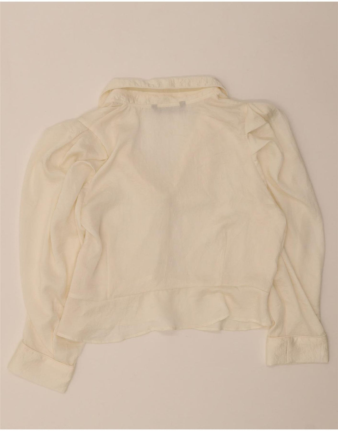 ZARA Womens Crop Pullover Shirt Blouse UK 18 XL White Vintage Zara and Second-Hand Zara from Messina Hembry 