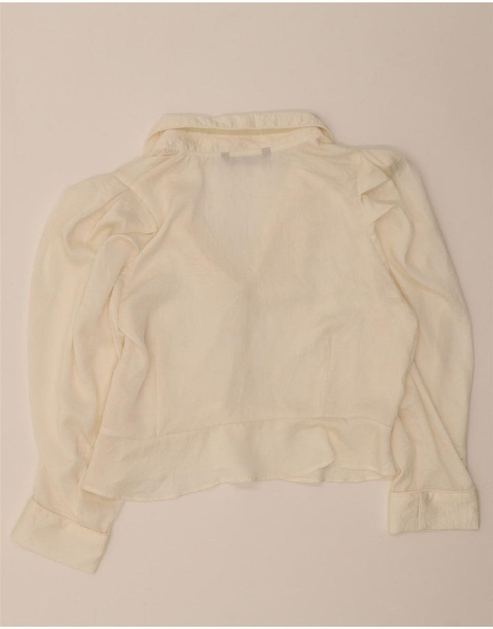 ZARA Womens Crop Pullover Shirt Blouse UK 18 XL White Vintage Zara and Second-Hand Zara from Messina Hembry 
