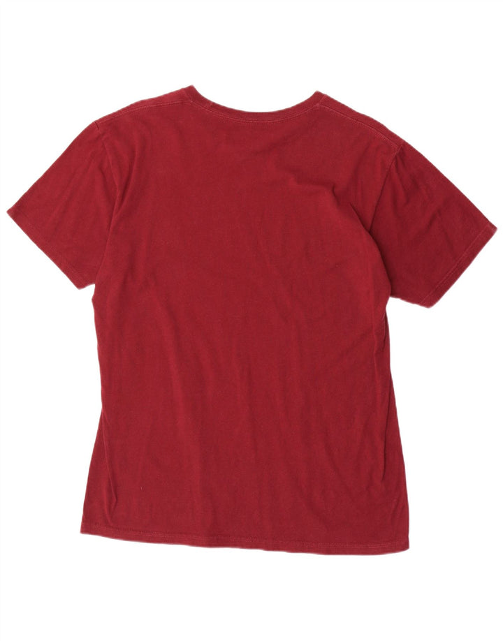 VANS Mens Graphic T-Shirt Top Medium Burgundy Cotton