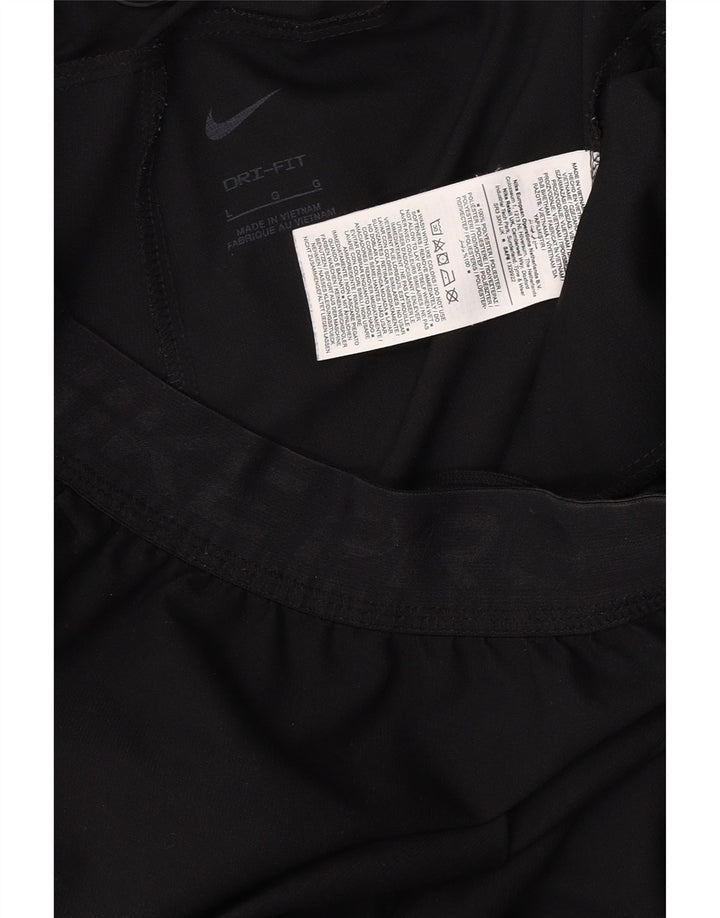 Nike Mens Dri Fit Graphic Tracksuit Trousers Large Black Polyester