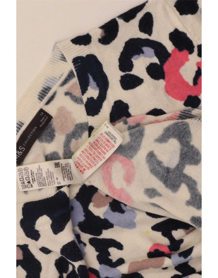 Marks & Spencer Womens Crew Neck Jumper Sweater UK 14 Large Multicoloured