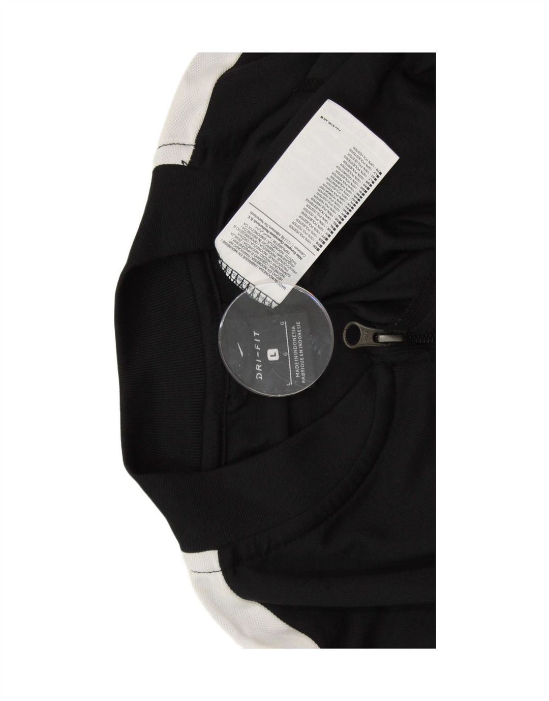 NIKE Mens Dri Fit Tracksuit Top Jacket Large Black Colourblock Polyester