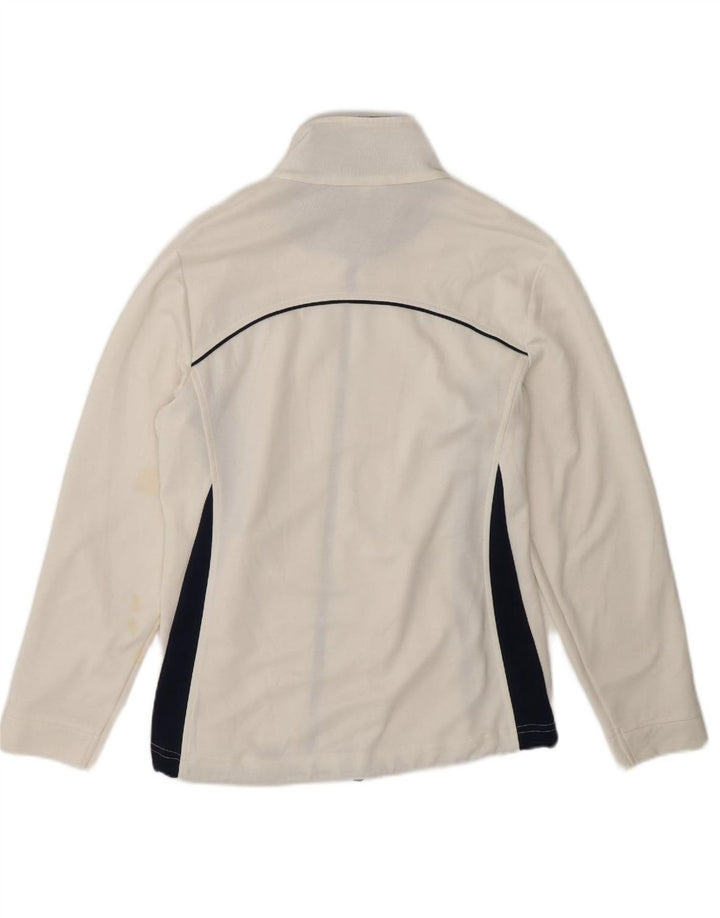 ASICS Womens Tracksuit Top Jacket UK 16 Large White Colourblock
