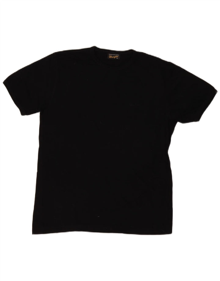 WRANGLER Mens T-Shirt Top XL Black Cotton