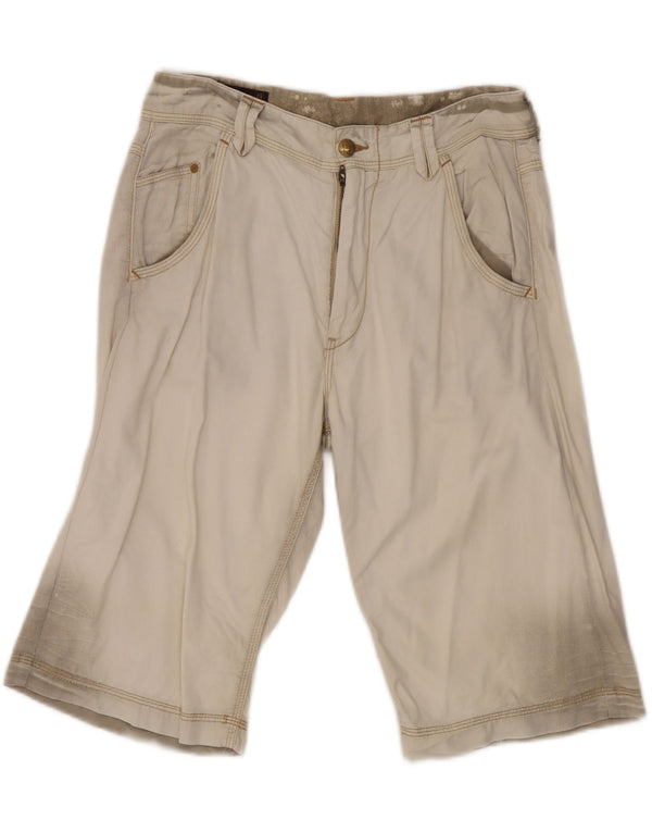 Marlboro Classics Mens Bermuda Shorts W31 Medium Beige Cotton