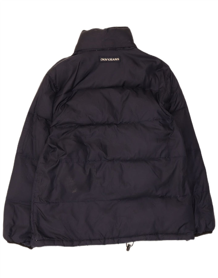 Dkny Womens Oversized Padded Jacket UK 10 Small Navy Blue Nylon