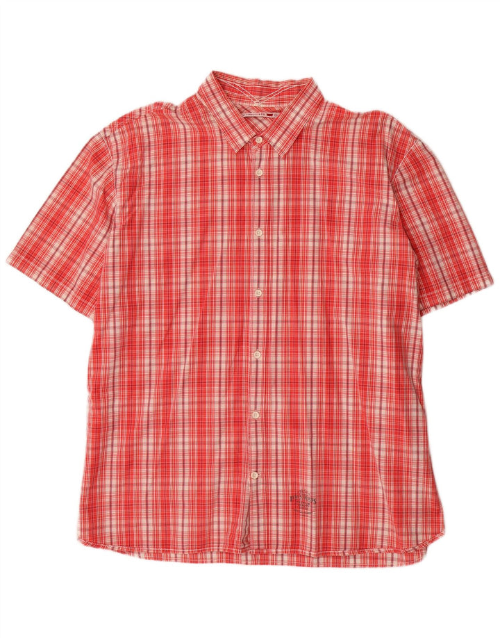 Levi's Mens Denizen Short Sleeve Shirt 2XL Red Check Cotton