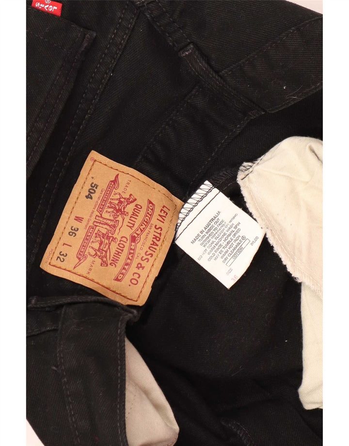 Levi's Mens 504 Straight Jeans W36 L32 Black