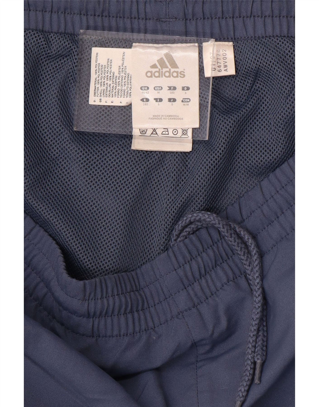 ADIDAS Mens Tracksuit Trousers UK 40/42 Medium Blue Polyester