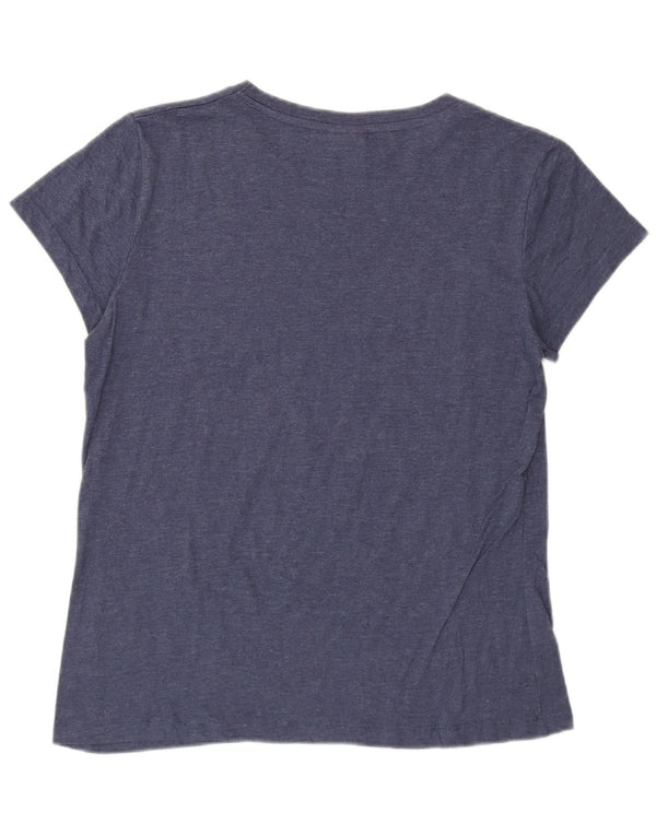 Lotto Womens T-Shirt Top UK 8 Small Navy Blue Cotton