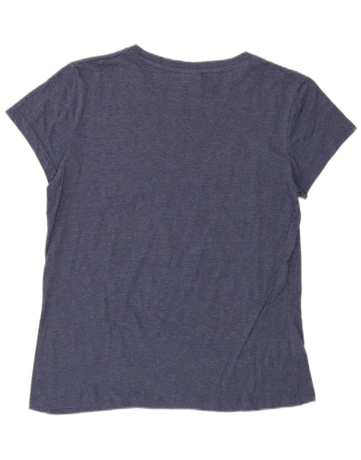 Lotto Womens T-Shirt Top UK 8 Small Navy Blue Cotton