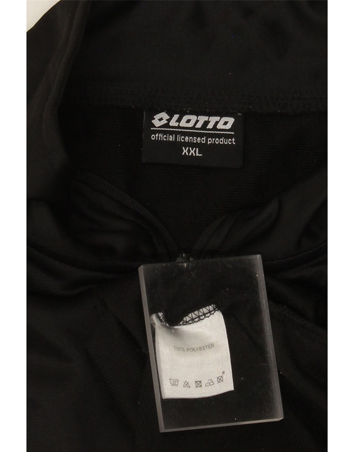 Lotto Mens Tracksuit Top Jacket 2XL Black Polyester