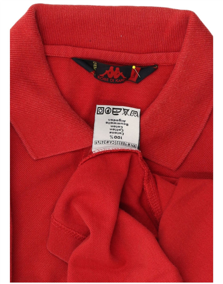 Kappa Mens Polo Shirt Large Red Cotton