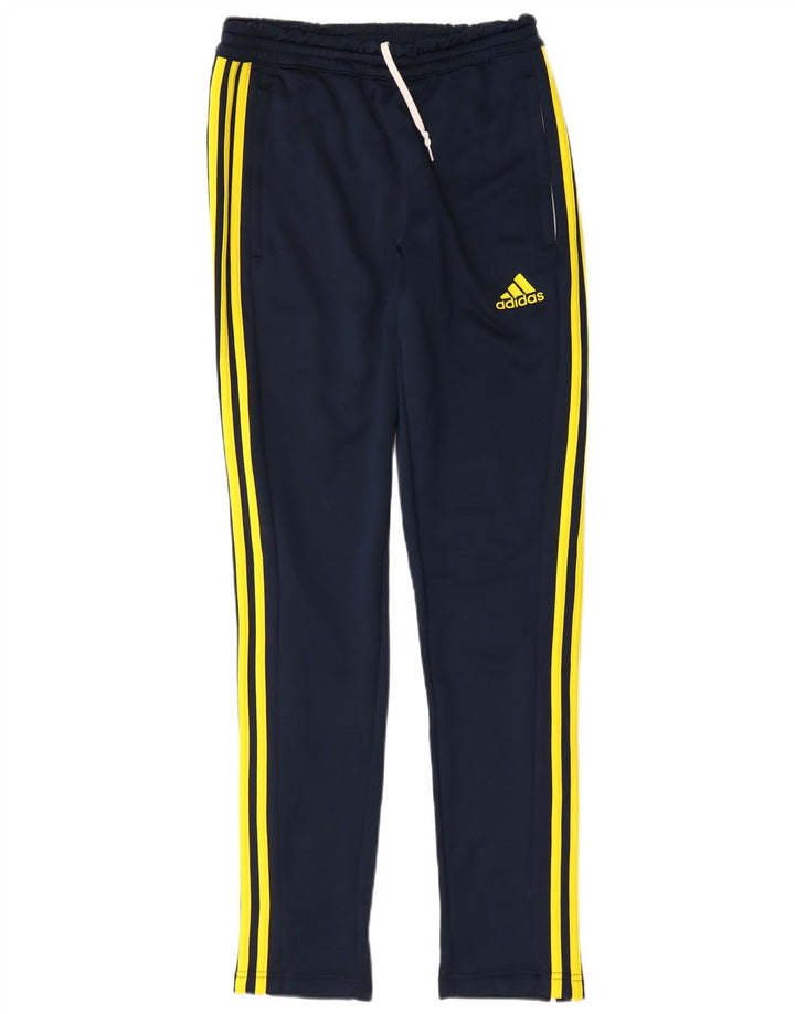Adidas Mens Tracksuit Trousers Small Navy Blue Polyester