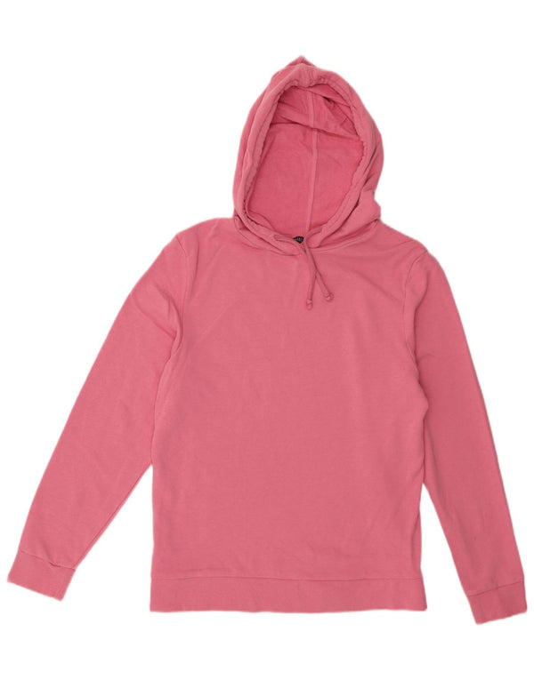 Marks & Spencer Womens Hoodie Jumper UK 12 Medium Pink Cotton