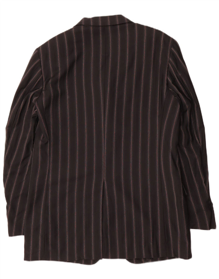 PAL ZILERI Mens 3 Button 2 Piece Suit IT 50 Large W34 L33 Black Striped