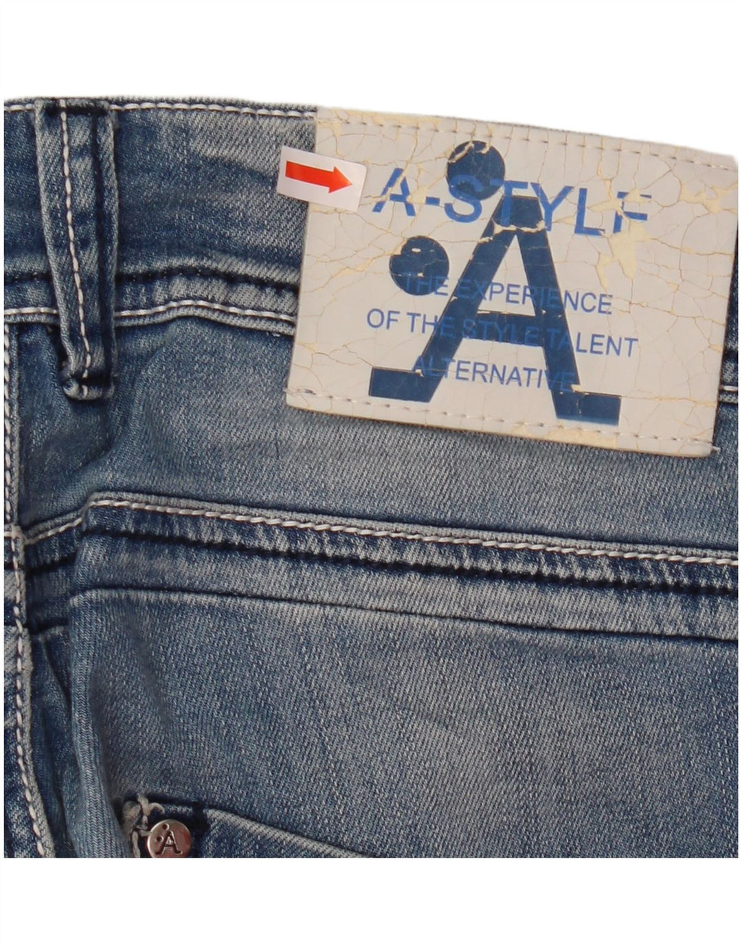 A-Style Womens Slim Jeans IT 46 Large W33 L36 Blue Cotton