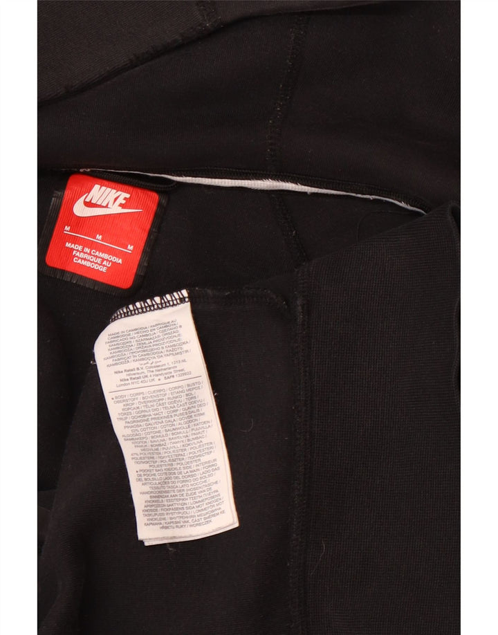 Nike Mens Zip Hoodie Sweater Medium Black Cotton