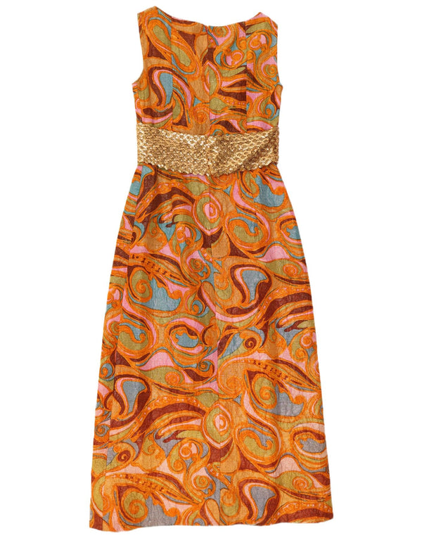 Vintage Womens Sleeveless Maxi Dress UK 12 Medium Multicoloured Paisley