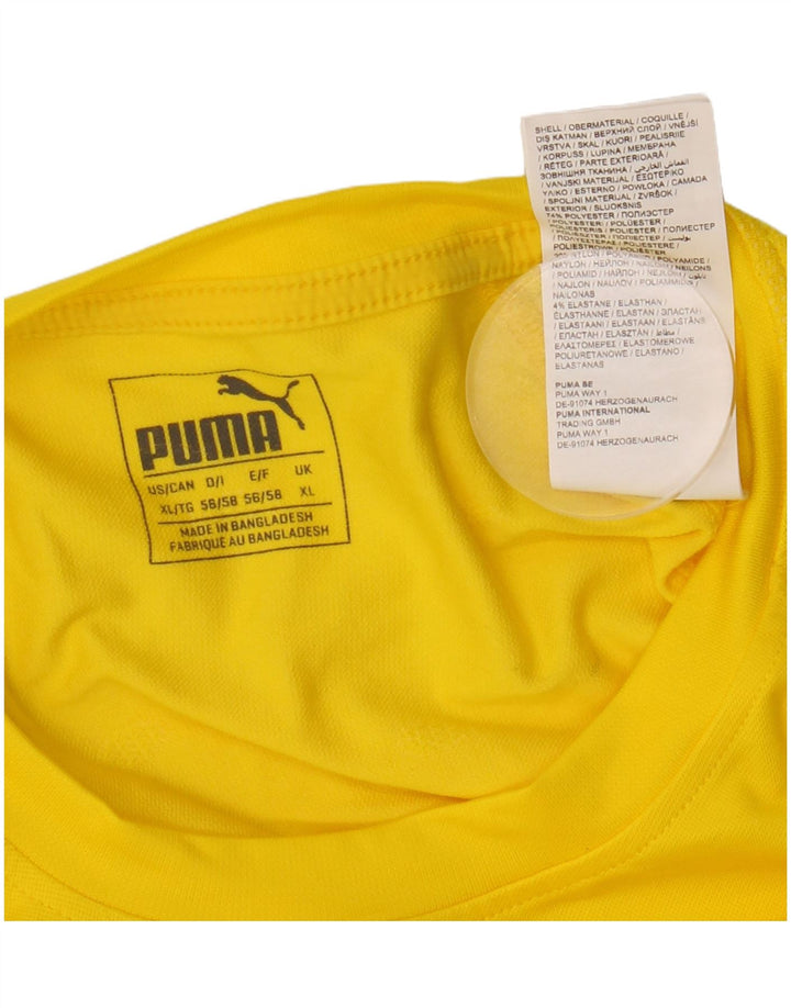 Puma Mens Top Long Sleeve XL Yellow Polyester