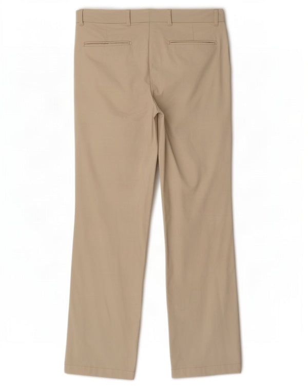 Zara Mens Straight Chino Trousers EU 42 Large W32 L30 Beige