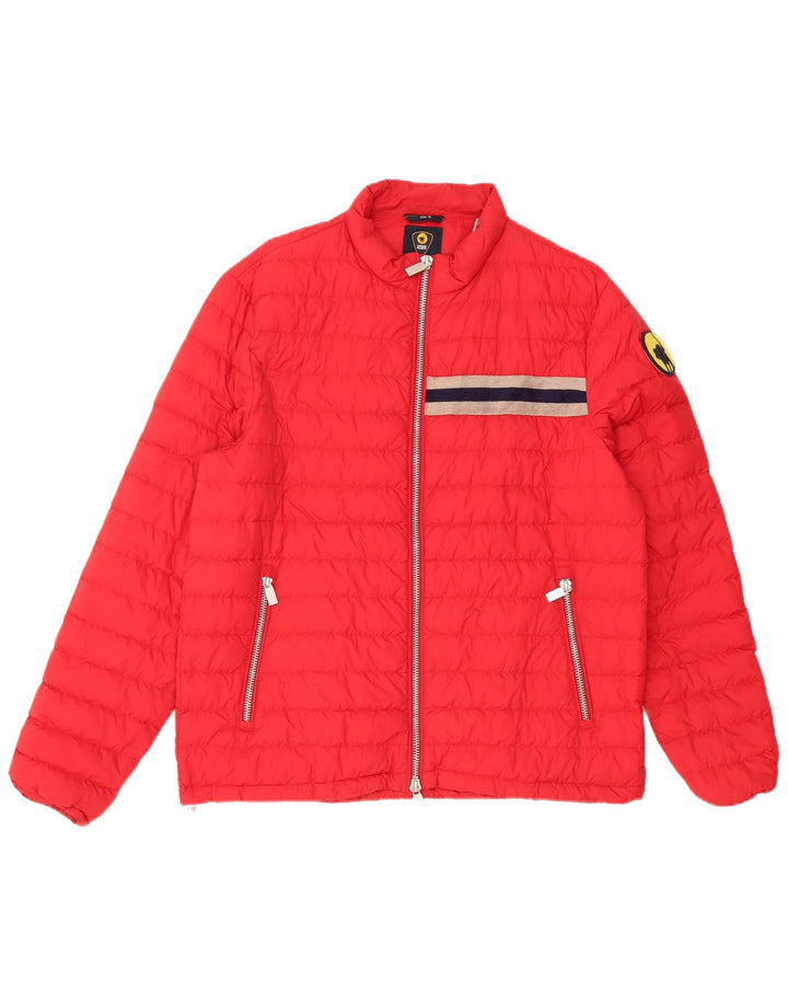 CIESSE PIUMINI Mens Padded Jacket IT 50 Large Red Colourblock