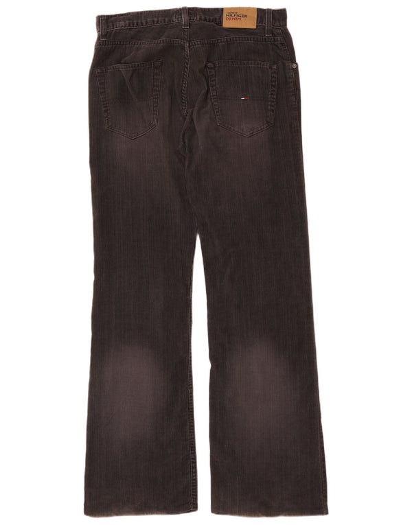 Tommy Hilfiger Mens Bootcut Corduroy Trousers W32 L34 Grey Cotton