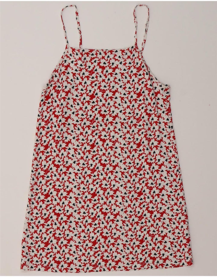 TOMMY HILFIGER Womens Abstract Pattern Blouse Top UK 12 Medium Red