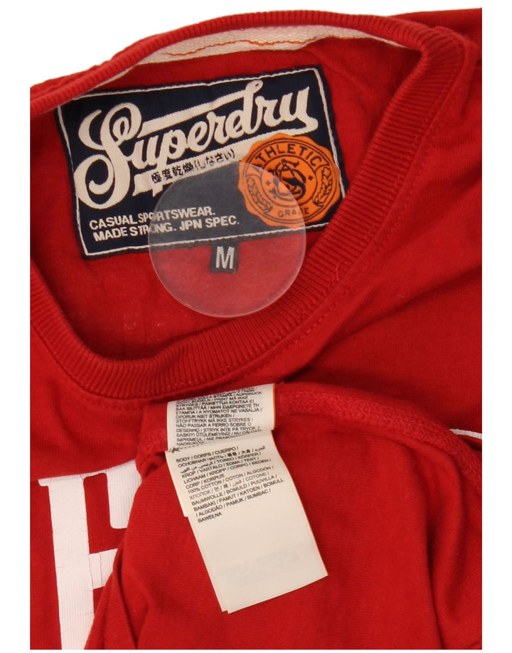 Superdry Mens Tigers Graphic T-Shirt Top Medium Red Cotton