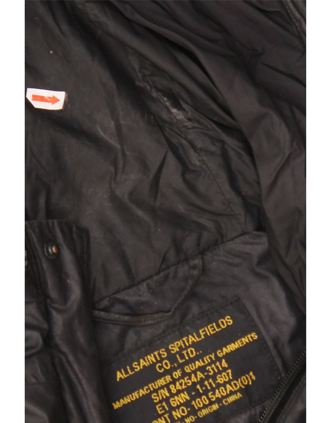 ALL SAINTS Mens Hooded Utility Jacket UK 38 Medium Black