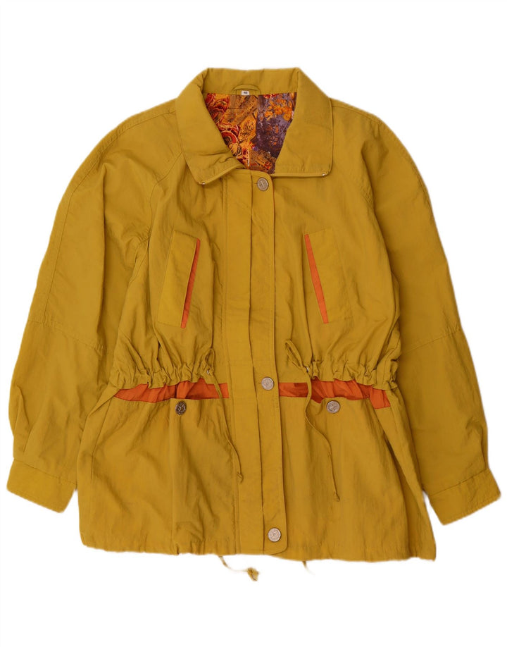 MARCEL CLAIR Womens Loose Fit Utility Jacket EU 40 Medium Yellow Polyamide